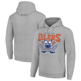 Edmonton Oilers Starter Team Logo Graphic Fleece Tri-Blend Pullover Hoodie - NHL Hoodies