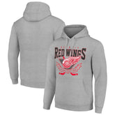 Detroit Red Wings Starter Team Logo Graphic Fleece Tri-Blend Pullover Hoodie - NHL Hoodies