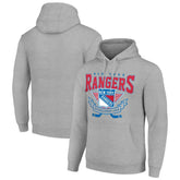 New York Rangers Starter Team Logo Graphic Fleece Tri-Blend Pullover Hoodie - NHL Hoodies