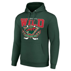 Minnesota Wild Starter Team Logo Graphic Fleece Tri-Blend Pullover Hoodie - NHL Hoodies