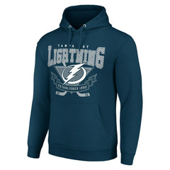 Tampa Bay Lightning Starter Team Logo Graphic Fleece Tri-Blend Pullover Hoodie - NHL Hoodies