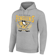 Pittsburgh Penguins Starter Team Logo Graphic Fleece Tri-Blend Pullover Hoodie - NHL Hoodies