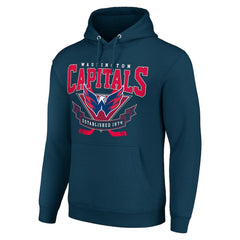 Washington Capitals Starter Team Logo Graphic Fleece Tri-Blend Pullover Hoodie - NHL Hoodies