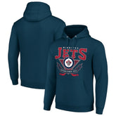Winnipeg Jets Starter Team Logo Graphic Fleece Tri-Blend Pullover Hoodie - NHL Hoodies