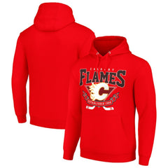 Calgary Flames Starter Team Logo Graphic Fleece Tri-Blend Pullover Hoodie - NHL Hoodies