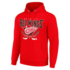 Detroit Red Wings Starter Team Logo Graphic Fleece Tri-Blend Pullover Hoodie - NHL Hoodies