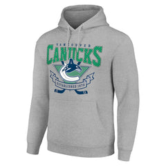 Vancouver Canucks Starter Team Logo Graphic Fleece Tri-Blend Pullover Hoodie - NHL Hoodies