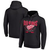 Detroit Red Wings Starter Team Logo Graphic Fleece Tri-Blend Pullover Hoodie - NHL Hoodies