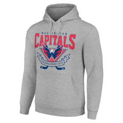 Washington Capitals Starter Team Logo Graphic Fleece Tri-Blend Pullover Hoodie - NHL Hoodies