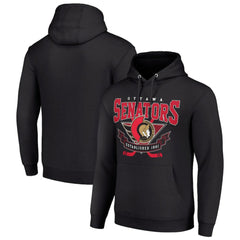 Ottawa Senators Starter Team Logo Graphic Fleece Tri-Blend Pullover Hoodie - NHL Hoodies