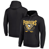Pittsburgh Penguins Starter Team Logo Graphic Fleece Tri-Blend Pullover Hoodie - NHL Hoodies
