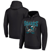 San Jose Sharks Starter Team Logo Graphic Fleece Tri-Blend Pullover Hoodie - NHL Hoodies