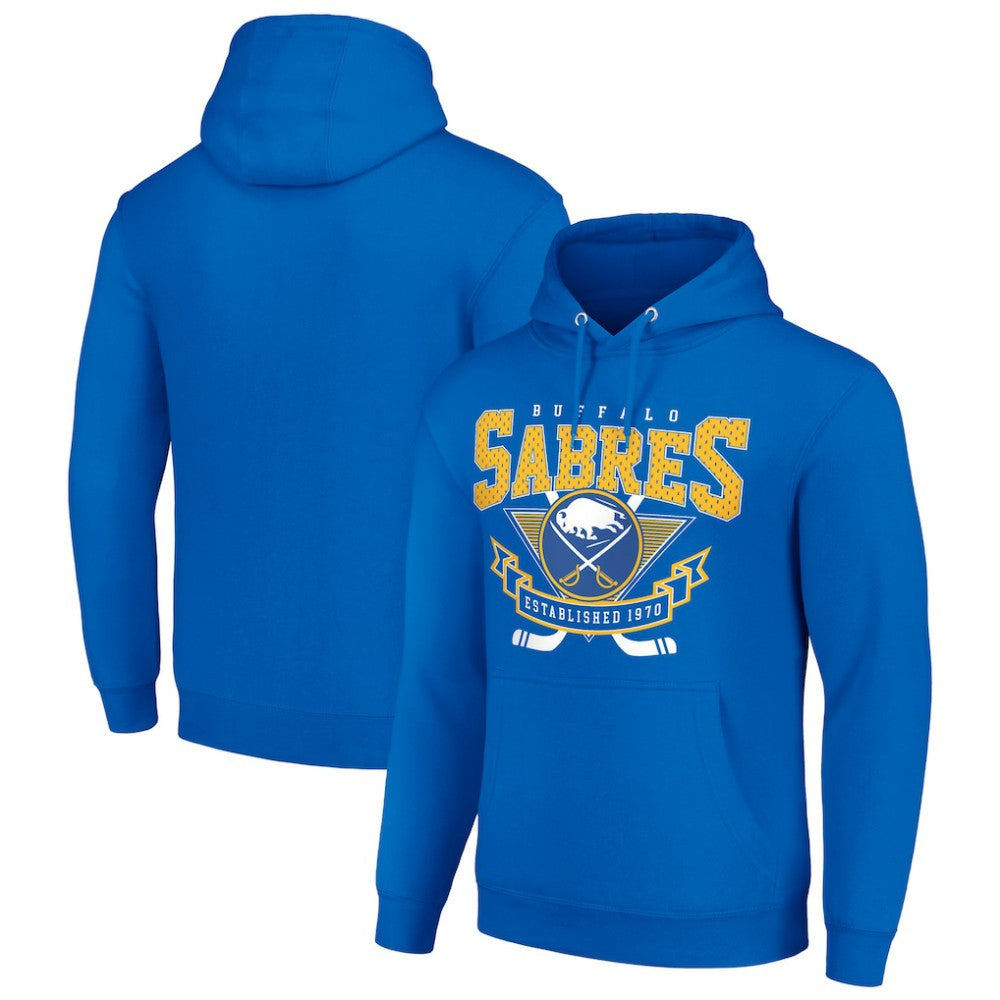 Buffalo Sabres Starter Team Logo Graphic Fleece Tri-Blend Pullover Hoodie - NHL Hoodies