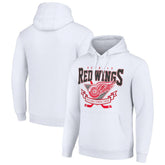 Detroit Red Wings Starter Team Logo Graphic Fleece Tri-Blend Pullover Hoodie - NHL Hoodies