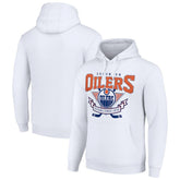 Edmonton Oilers Starter Team Logo Graphic Fleece Tri-Blend Pullover Hoodie - NHL Hoodies