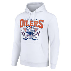 Edmonton Oilers Starter Team Logo Graphic Fleece Tri-Blend Pullover Hoodie - NHL Hoodies