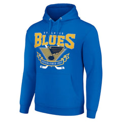 St. Louis Blues Starter Team Logo Graphic Fleece Tri-Blend Pullover Hoodie - NHL Hoodies