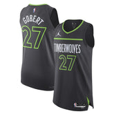 Anthracite Rudy Gobert Minnesota Timberwolves Jordan Brand Authentic Jersey | NBA