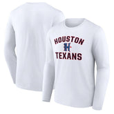 Houston Texans Secondary Logo Victory Arch Long Sleeve T-Shirt | NFL US