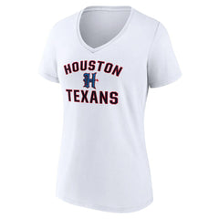 Houston Texans Women's Secondary Logo V-Neck T-Shirt | NFL US