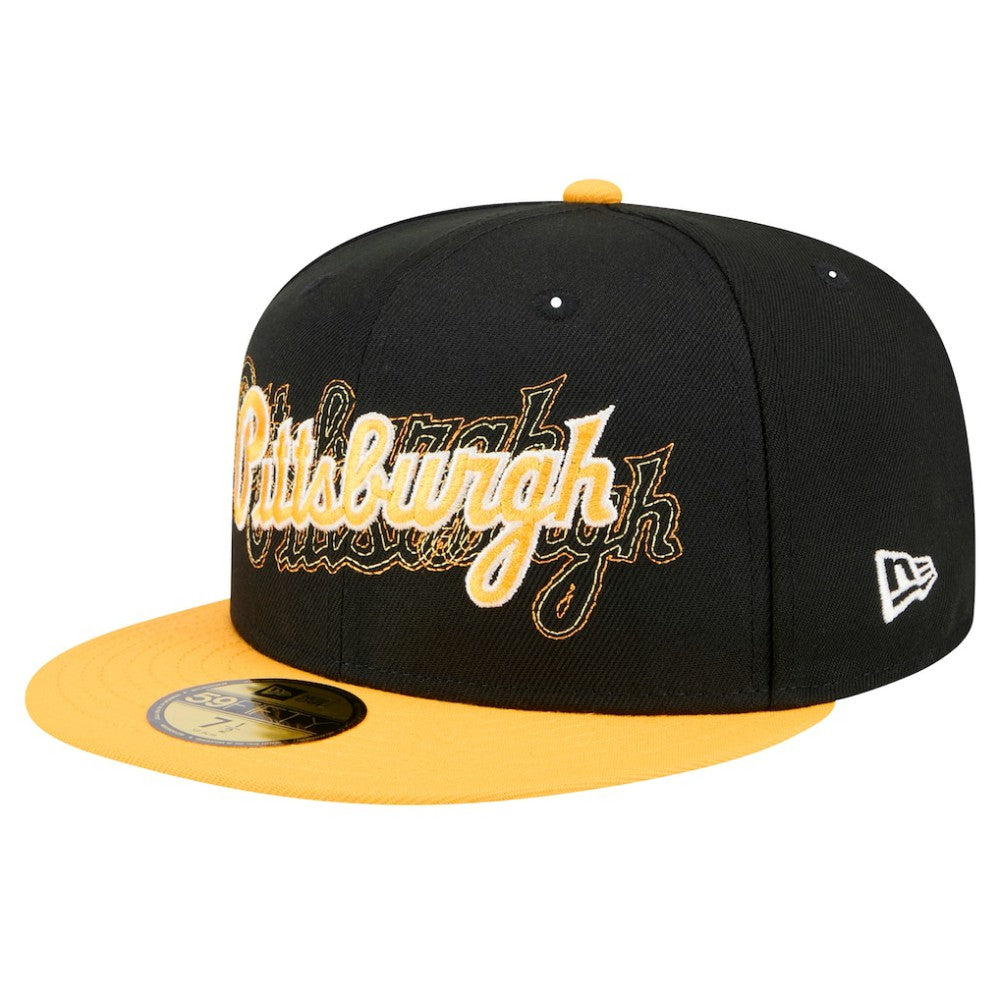 Pittsburgh Pirates New Era Shadow Stitch 59FIFTY Fitted Hat - MLB Hats