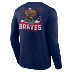 Atlanta Braves Blooper Burger Long Sleeve T-Shirt - MLB T-shirts