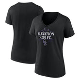 Colorado Rockies Women's Elevation V-Neck T-Shirt - MLB T-shirts