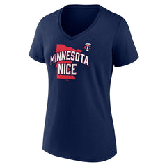 Minnesota Twins Women's Nice V-Neck T-Shirt - MLB T-shirts