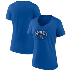 Philadelphia Phillies Women's Philly Cotton V-Neck T-Shirt - MLB T-shirts