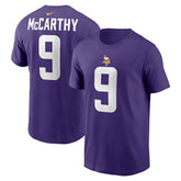 Minnesota Vikings J.J. McCarthy Youth Fuse Name & Number T-Shirt | NFL Discount