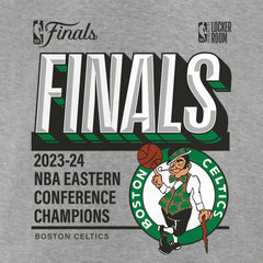 Steel Boston Celtics Women's 2024 Eastern Conference Champions Locker Room Post Up Move V-Neck T-Shirt | NBA