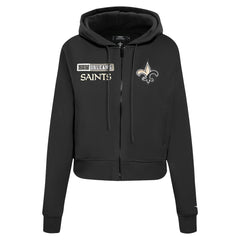 New Orleans Saints Pro Standard Women's Split Logo Full-Zip Hoodie | NFL Outlet