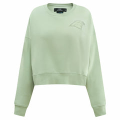 Carolina Panthers Pro Standard Women's Oversized Cropped Neutral Pullover Sweatshirt | NFL Online