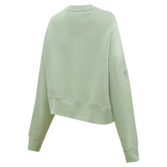 New York Giants Pro Standard Women's Oversized Cropped Neutral Pullover Sweatshirt | NFL New