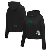 New York Jets Pro Standard Women's Jeweled Cropped Pullover Hoodie | NFL Discount