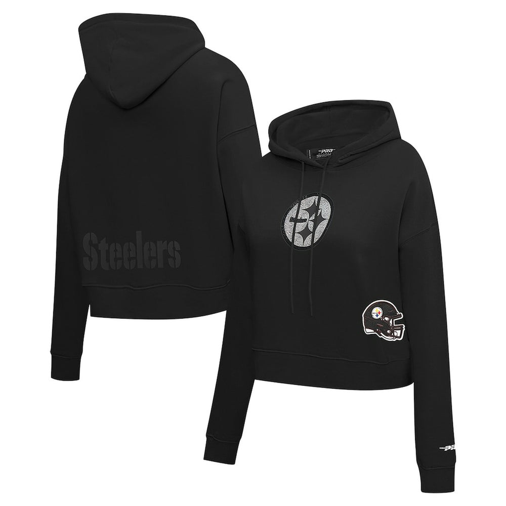 Pittsburgh Steelers Pro Standard Women's Jeweled Cropped Pullover Hoodie | NFL Online