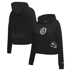 Pittsburgh Steelers Pro Standard Women's Jeweled Cropped Pullover Hoodie | NFL Online