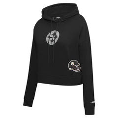 Pittsburgh Steelers Pro Standard Women's Jeweled Cropped Pullover Hoodie | NFL Online