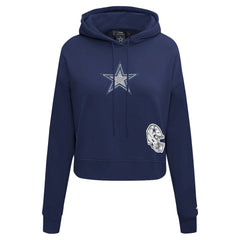 Dallas Cowboys Pro Standard Women's Jeweled Cropped Pullover Hoodie | NFL New