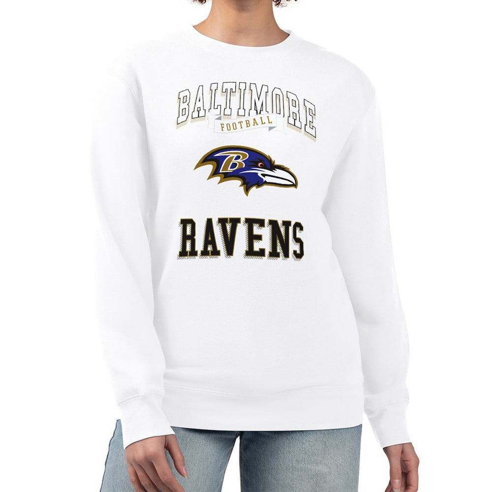 Baltimore Ravens G-III 4Her by Carl Banks Women's Team Logo Graphic Tri-Blend Pullover Sweatshirt | NFL Online