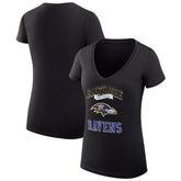 Baltimore Ravens G-III 4Her by Carl Banks Women's Super-Slim Fit Lightweight Team Logo Graphic V-Neck T-Shirt | NFL On sale