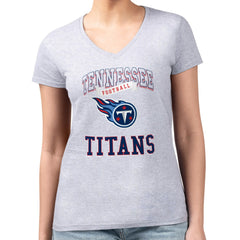 Tennessee Titans G-III 4Her by Carl Banks Women's Super-Slim Fit Lightweight Team Logo Graphic V-Neck T-Shirt | NFL New