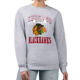 Chicago Blackhawks G-III 4Her by Carl Banks Women's Team Logo Tri-Blend Fleece Pullover Sweatshirt - NHL Sweatshirts