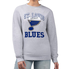 St. Louis Blues G-III 4Her by Carl Banks Women's Team Logo Tri-Blend Fleece Pullover Sweatshirt - NHL Sweatshirts