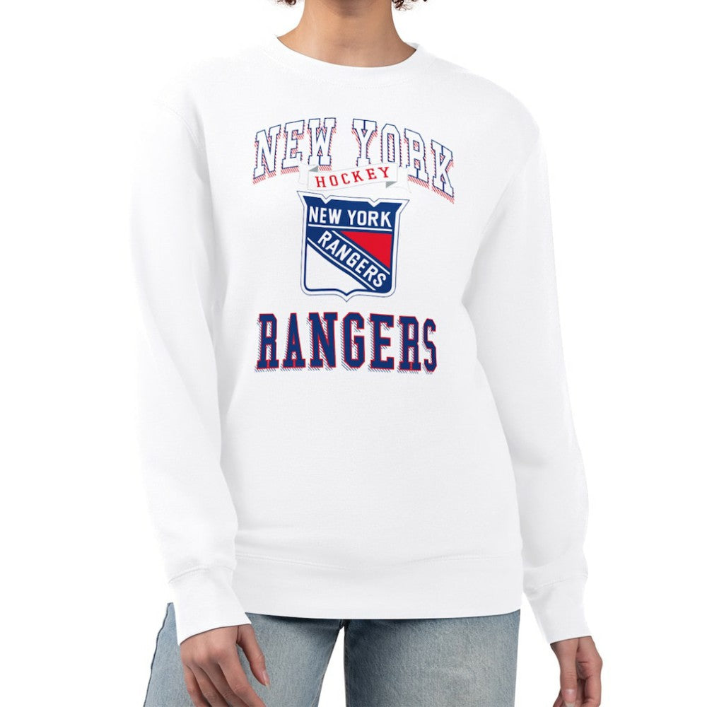 New York Rangers G-III 4Her by Carl Banks Women's Team Logo Tri-Blend Fleece Pullover Sweatshirt - NHL Sweatshirts