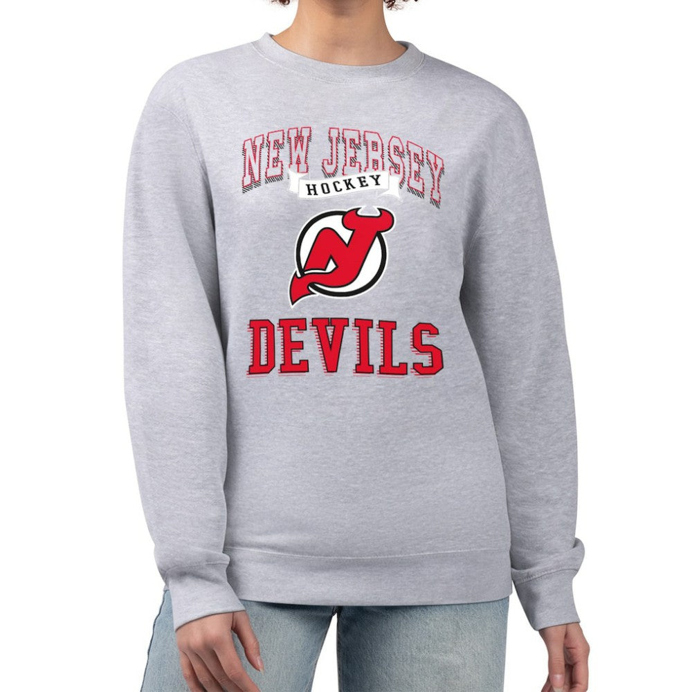New Jersey Devils G-III 4Her by Carl Banks Women's Team Logo Tri-Blend Fleece Pullover Sweatshirt - NHL Sweatshirts
