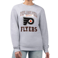 Philadelphia Flyers G-III 4Her by Carl Banks Women's Team Logo Tri-Blend Fleece Pullover Sweatshirt - NHL Sweatshirts