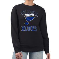 St. Louis Blues G-III 4Her by Carl Banks Women's Team Logo Tri-Blend Fleece Pullover Sweatshirt - NHL Sweatshirts
