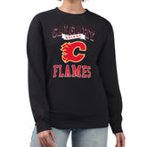 Calgary Flames G-III 4Her by Carl Banks Women's Team Logo Tri-Blend Fleece Pullover Sweatshirt - NHL Sweatshirts
