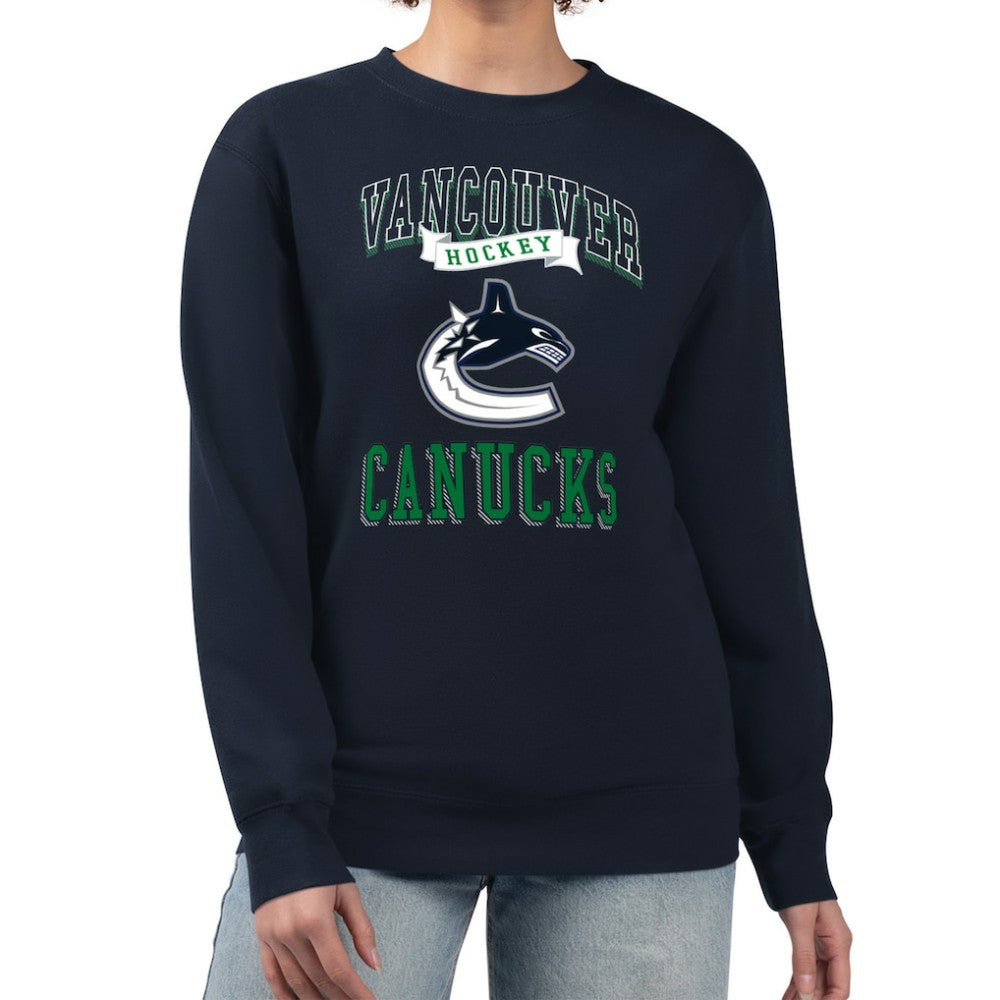 Vancouver Canucks G-III 4Her by Carl Banks Women's Team Logo Tri-Blend Fleece Pullover Sweatshirt - NHL Sweatshirts